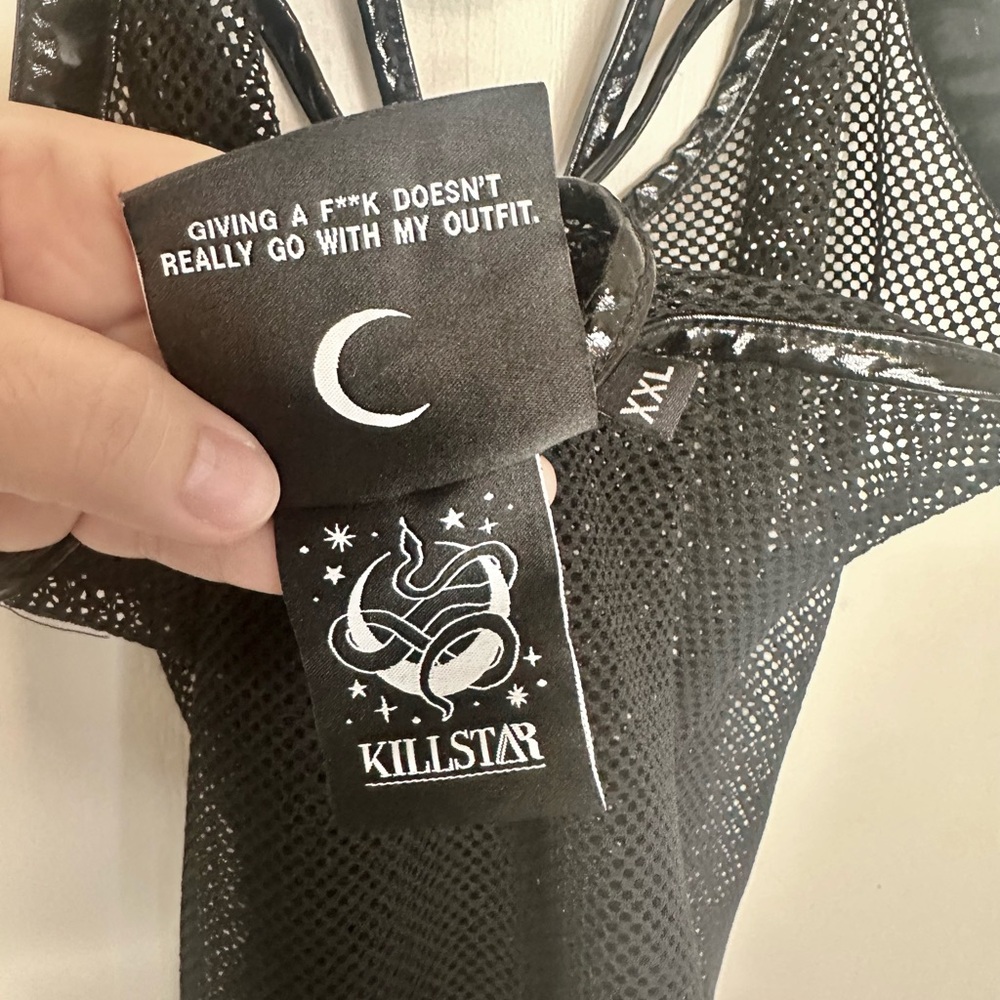 KILLSTAR Black Mesh Strappy Bodysuit - Picture 3 of 5